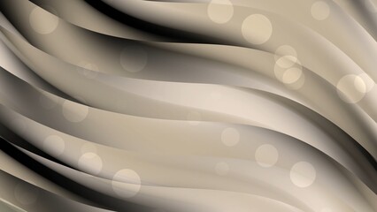 elegant beige background, beautiful bokeh particle, soft glowing light, abstract dark black wavy line geometric pattern wallpaper illustration