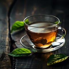 Elegant Tea Moments: Artistic Teapots and Cups with Steaming Tea in Warm, Cozy Ambiance