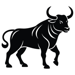 vector illustration of a bull