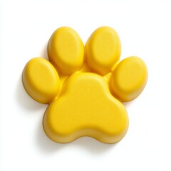 Whimsical 3D Yellow Paw Shaped Squeaky Toy for Playful Pets