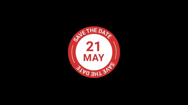 21 May save the date Animation