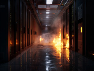 Un incendie dans une all&eacute;e d'un centre de donn&eacute;es