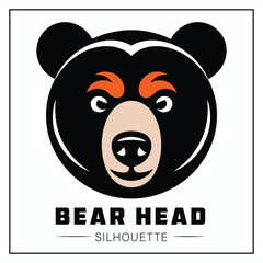 Bear Head Silhouette Vector