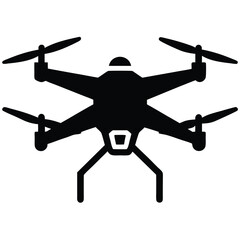 vector illustration of a silhouette of a drone