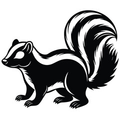 Adobe Illustrator ArtwSkunk animal cartoon icon vector illustration graphic designrk
