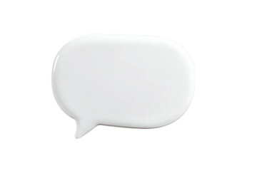 White Speech Bubble on transparent background