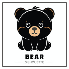 Bear Head Silhouette Vector