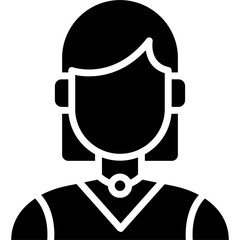 Young Woman Icon Vector Element