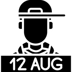 International Youth Day Icon Vector Element