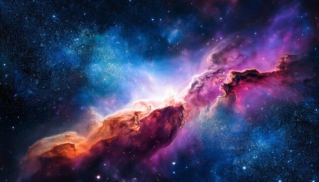 a colorful cosmic nebula parallax photography