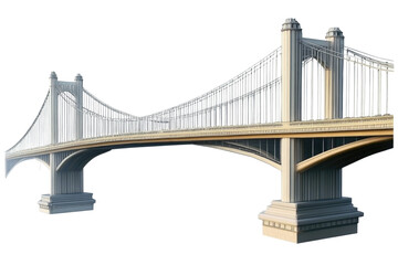 Obraz premium Hong Kong Suspension Bridge on transparent background