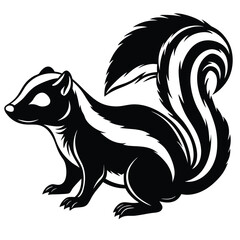 Adobe Illustrator ArtwSkunk animal cartoon icon vector illustration graphic designrk