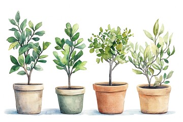 Fototapeta premium Vibrant Collection of Indoor and Outdoor Potted Plants - Variety of Greenery and Floral Displays