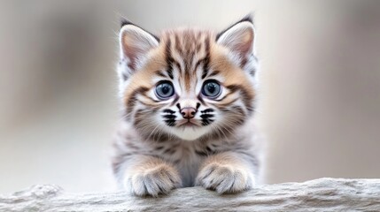 Adorable kitten with big eyes