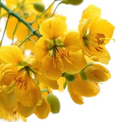 Obraz premium Vibrant Close-up of Golden Shower Tree Blossoms