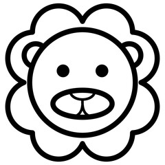Cute Lion Lineart
