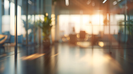 Blurred Office Background. Blurred Office Interior Scene