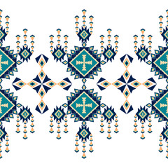 Geometric pattern art, American native vector illustration, Ethnic South Western seamless pattern, Design for wrapping paper, fabric, wallpaper, background, clothing, carpet, decorative, textile