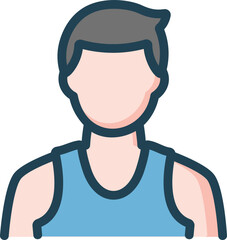 Sport Man Filled Line Icon