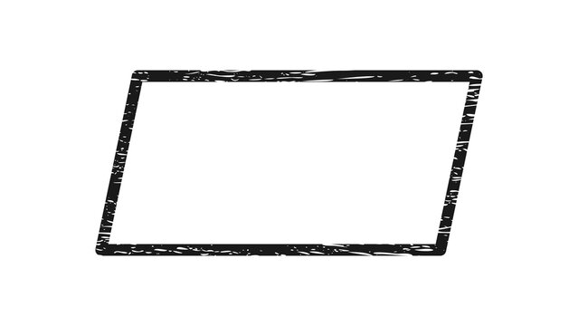 Grunge border in parallelogram form