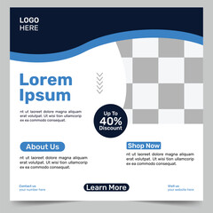 Creative banner and poster for social media business