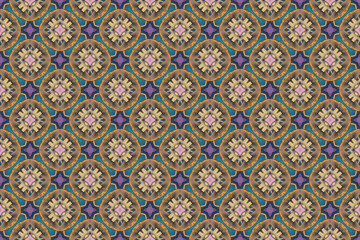 Seamless Shape Fashion Art Template Tile Visual Graphic Digital Fabric Symmetric Endless Texture Textile Luxury Cloth Decoration Design Wallpaper Background Perspective Interior Geometric Pattern.