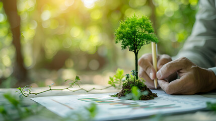 Businessman Planning on Environmental Protection