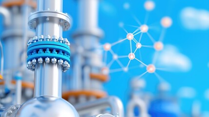 Digital refinery with data connections overlay for technology design and innovation concepts