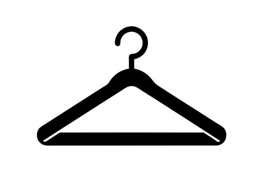 recommend clip art: Clothing hanger silhouette for apparel and garment storage
