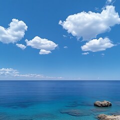 Obraz premium Sunny Coastline Cloudscape