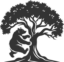 Obraz premium Silhouette of a bear