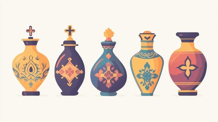 Colorful Decorative Vases in Various Styles and Designs