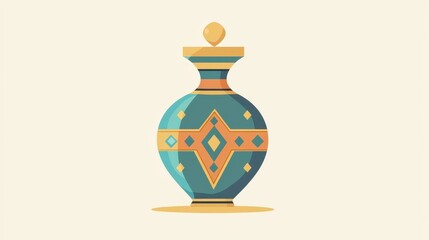 Colorful Decorative Pot with Unique Patterns