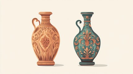 Decorative Pottery Vases in Vibrant Colors
