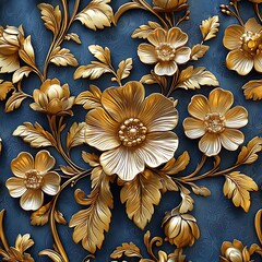 gold floral background