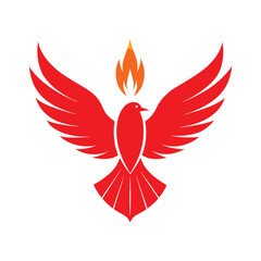 Holy Spirit Pentecost Sunday design on white background