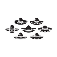mexican sombrero on white