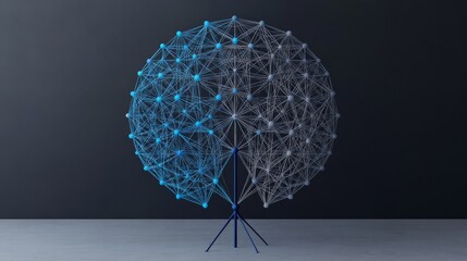Abstract Representation of Network Connections in Futuristic Design