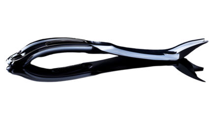 Futuristic Black Vehicle Reflection.