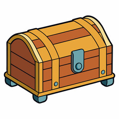 treasure chest isolated on white