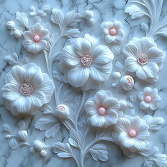 abstract background with flowers