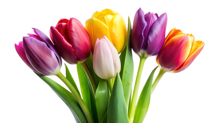 bouquet of colorful tulips