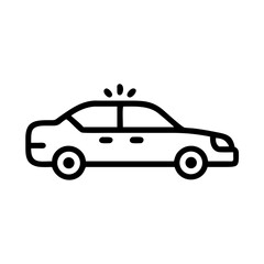 Obraz premium Police Car Icon for Law Enforcement and Security Themes