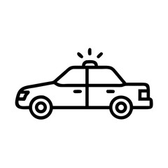 Obraz premium Police Car Icon for Law Enforcement and Security Themes
