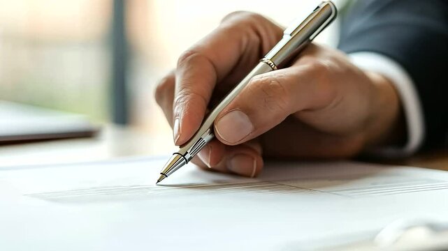 Close-up of patent application being filed