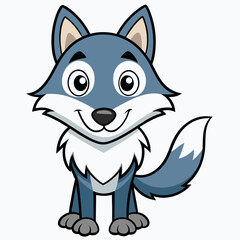 vector illustration of cartoon dog