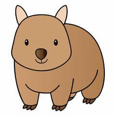 animal, cartoon, vector, illustration, pig, mammal, rhino, wild, hippo, wildlife, cute, nature, smile, baby, character, happy, elephant, zoo, art, rhinoceros, bear, drawing, safari, fun, pink