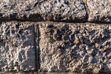 Volcanic rock wall