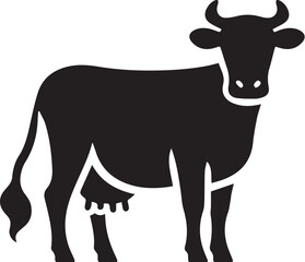 Cow black silhouette