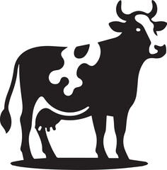 Cow black silhouette